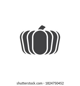 Pumpkin vegetable vector icon. filled flat sign for mobile concept and web design. Pumpkin harvest glyph icon. Symbol, logo illustration. Vector graphics