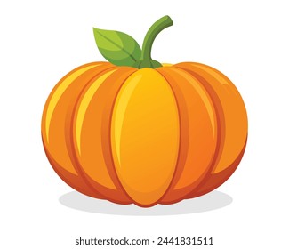 Pumpkin Vegetables flat vector illustration on white background