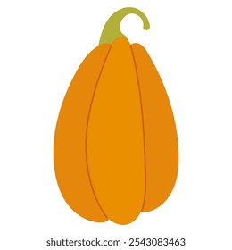 Abóbora. Alimentos de legumes. Outono, outono, Ação de Graças e Decoração de Halloween. Desenho de mão ilustração cartoon vetor isolado no fundo branco.