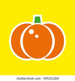 Pumpkin. Vegetables icon. Vector illustration.