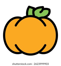 Icono de la vitamina de la calabaza. Icono de Vector de vitamina de calabaza de contorno para Diseño web aislado sobre fondo blanco