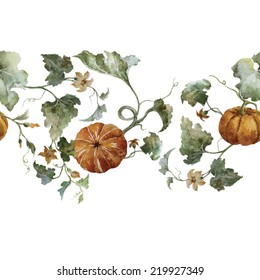 pumpkin, watercolor, curb
