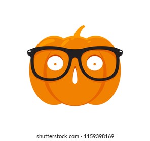 pumpkin is wearing eye glasses