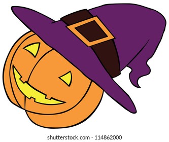 Pumpkin in Witch Hat