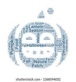pumpkin word cloud. tag cloud about pumpkin