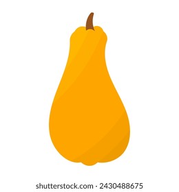 pumpkin yellow autumn food garden element icon halloween vector illustration