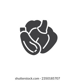 Kürbis- und Zucchini-Vektorsymbol. volles Flachzeichen für mobiles Konzept und Webdesign. Harvest Gemüse Glyphe Symbol. Symbol, Logo-Abbildung. Vektorgrafik