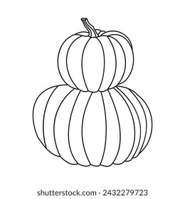 Pumpking single continuous one line out line vector art  drawing  and tattoo design

