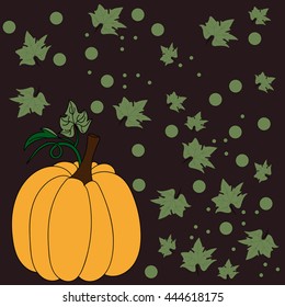 pumpkin.gourd leaves.circles