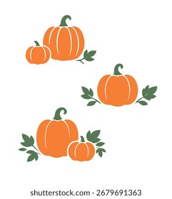 Ilustración vectorial de otoño de calabazas, diseño dibujado a mano postal de vacaciones, tinta, boceto. Día de Acción de Gracias. Halloween 