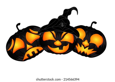 Pumpkins. beautiful vector illustration to Halloween