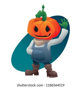PUMPKINS BOY HALLOWEEN CHARACTER DESIGN SAY HI