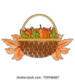 Pumpkins and corns design