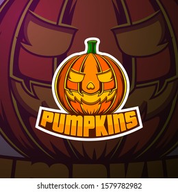 Pumpkins esport mascot logo design