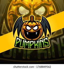 Pumpkins esport mascot logo design