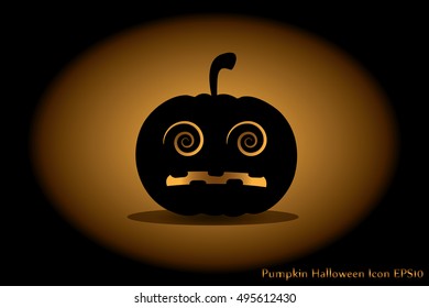 Pumpkins Face Icon. Happy Halloween Silhouette vector.illustration.eps10