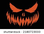 Pumpkins faces silhouettes. The Black Halloween holiday pumpkin face. Template with variety of eyes, mouths and noses for cut out jack o lantern. Vector illustration