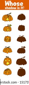 pumpkins guess the shadow funny orange monsters halloween