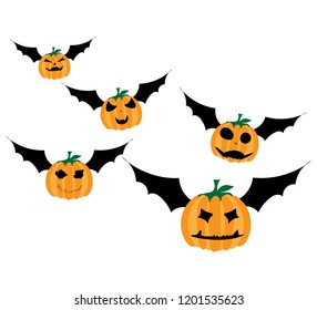 The pumpkins for halloween decoration
