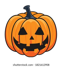 pumpkins Halloween holiday. Orange pumpkin Halloween. Vector illustration.