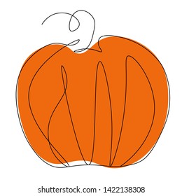 Pumpkins halloween isolated on white background, vector illustration