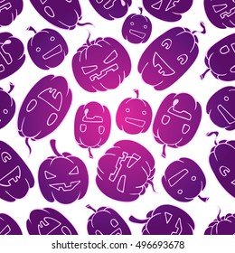 pumpkins for Halloween on a white background