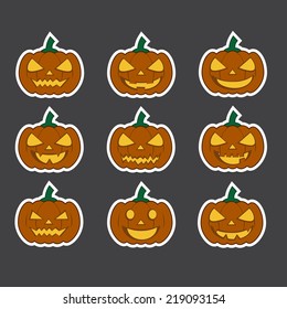 pumpkins for Halloween set