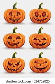 Pumpkins for Halloween set