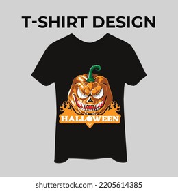 Pumpkins Halloween T-shirt Design Templa