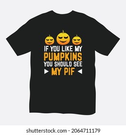 Pumpkins halloween t-shirt design vector template