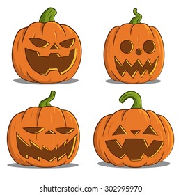 pumpkins for Halloween. Vector.