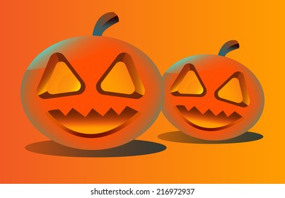 pumpkins for Halloween. vector illustration