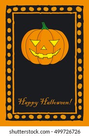 Pumpkins for Halloween. Vector Illustration.