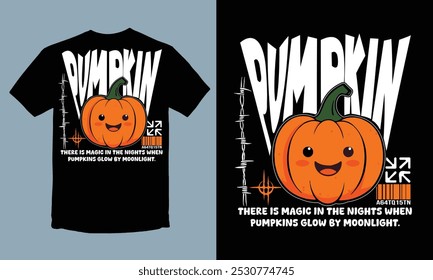 Pumpkins Hayrides Apple Cider And Falling Leaves Funny Fall T-Shirt, Unique , Colorful, eye-catching and High-Quality "happy Halloween" T-Shirt design.