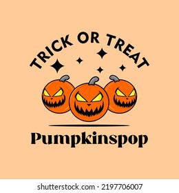 Pumpkins Head Halloween Illustration Vector