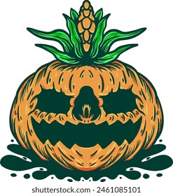 Pumpkins Helloween Vector illustration cartoon