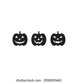 Pumpkins Icon on white Background. Vector Illustration Design. suitable for use during Halloween events