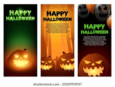 Fondo de calabazas Jack O' Lantern con espacio de copia para Halloween, optimizado para el tamaño de la pantalla del teléfono. Ideal para crear gráficos festivos, publicaciones en redes sociales y contenido promocional