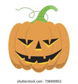 Pumpkins, jack-o'-lantern, vector illustration for a Happy Halloween.
