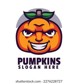 Pumpkins Mascot Logo Design Vector