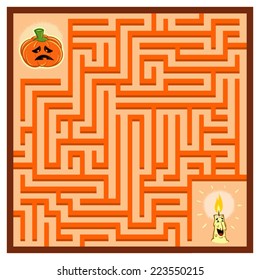 Pumpkins Maze Game Help Halloween Carved Stock Vector (Royalty Free ...