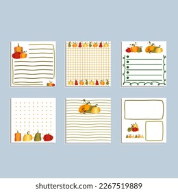Pumpkins Notes And Memo Printable Template