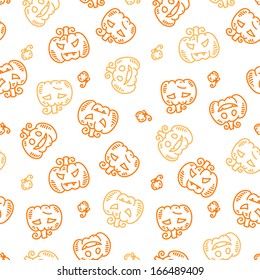 Pumpkins on a white background. Halloween Pumpkins