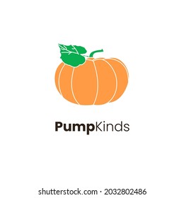 pumpkins orange color pumpkin logo design concept isolated