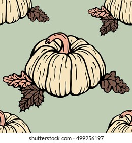 pumpkins seamless pattern