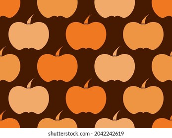 Pumpkins seamless pattern. Autumn background with pumpkins, beautiful design for Halloween and Thanksgiving. Design for wrapping paper, banners, posters and advertising materials. Vector illustration