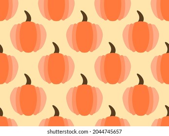 Patrón sin fisuras de las calabazas. Fondo otoñal con calabazas, hermoso diseño para Halloween y Acción de Gracias. Diseño para envolver papel, carteles, afiches y materiales publicitarios. Ilustración del vector