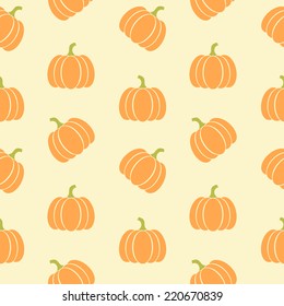 Pumpkins seamless pattern. Vector illustration
