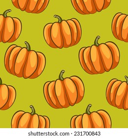 pumpkins seamless pattern - vector illustration. eps 8