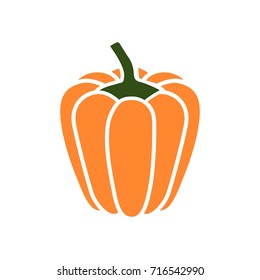 Pumpkins. Silhouette on white background. Vector illustration
